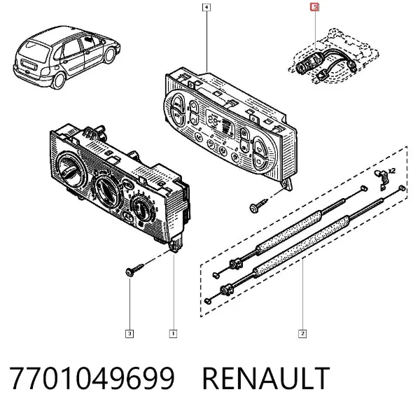 Датчик температури салону 7701049699 Renault (RVI)