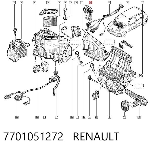 Регулятор оборотів вентилятора 7701051272 Renault (RVI)