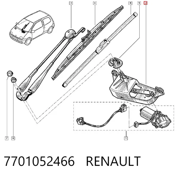 Трапеція двірників 7701052466 Renault (RVI)