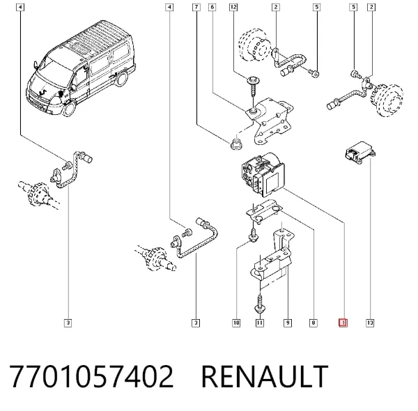 Блок АБС 7701057402 Renault (RVI)