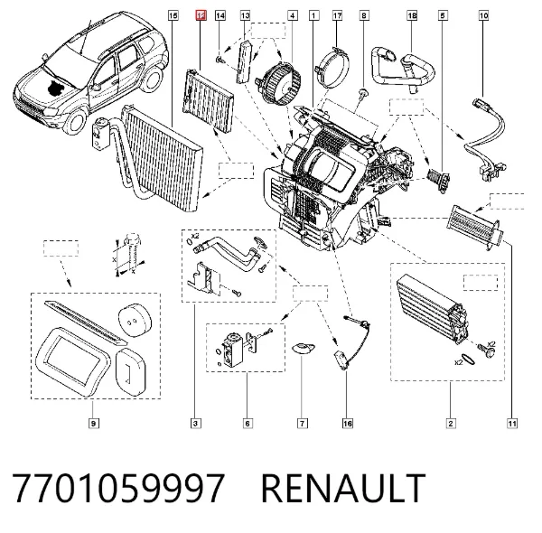 Фільтр салону 7701059997 Renault (RVI)