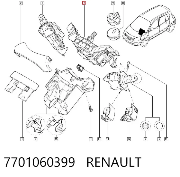 Шлейф керма 7701060399 Renault (RVI)