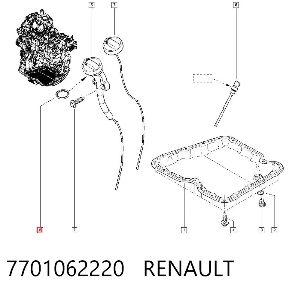 Кільце ущільнювача маслозаливної горловини 7701062220 Renault (RVI)