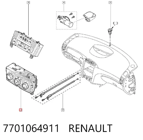 Блок управління кондиціонером 7701064911 Renault (RVI)