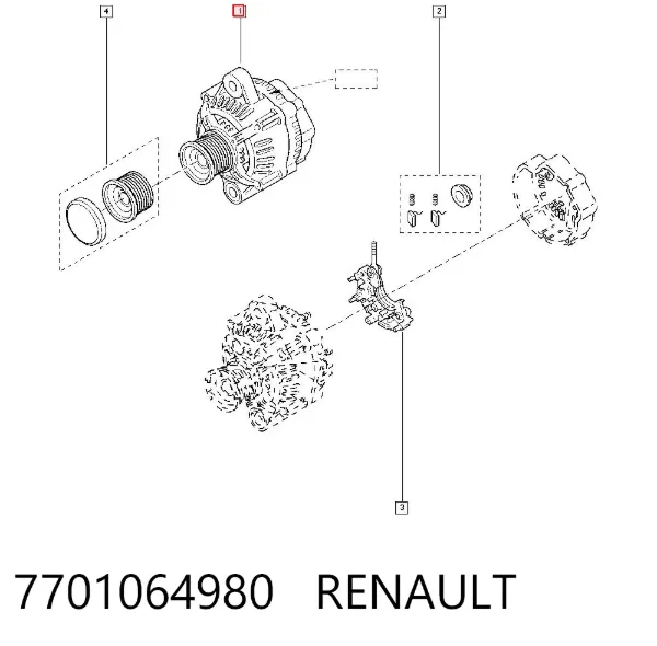 Генератор 7701064980 Renault (RVI)