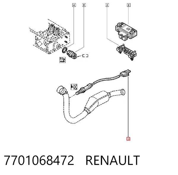 Лямбда-зонд 7701068472 Renault (RVI)