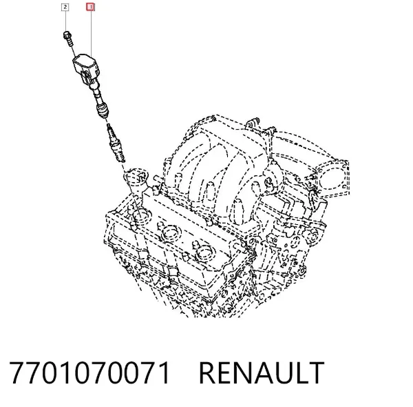 Котушка запалювання 7701070071 Renault (RVI)