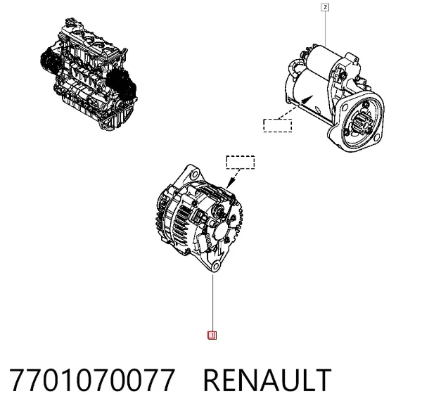 Генератор 7701070077 Renault (RVI)