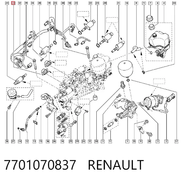 Потенціометр 7701070837 Renault (RVI)
