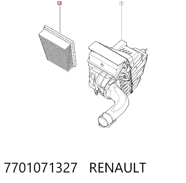 Повітряний фільтр 7701071327 Renault (RVI)