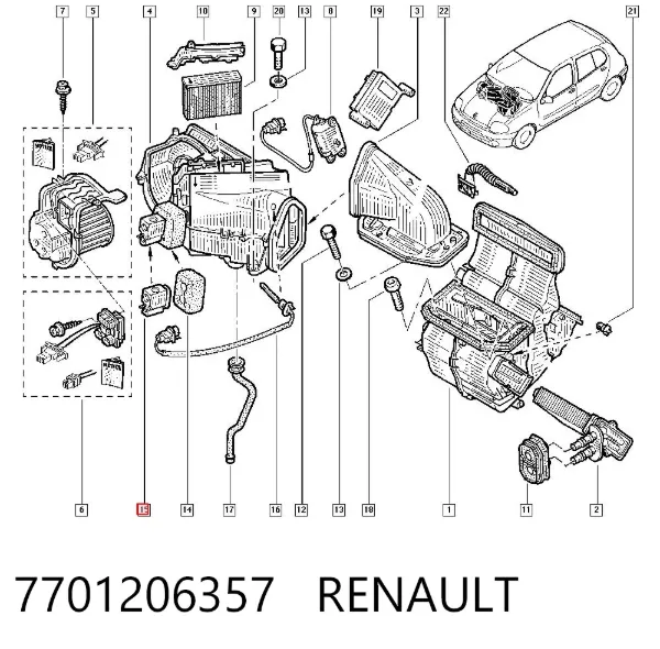 Клапан TRV, кондиціонера 7701206357 Renault (RVI)