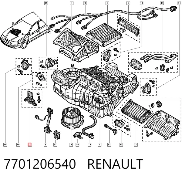 Резистор пічки 7701206540 Renault (RVI)