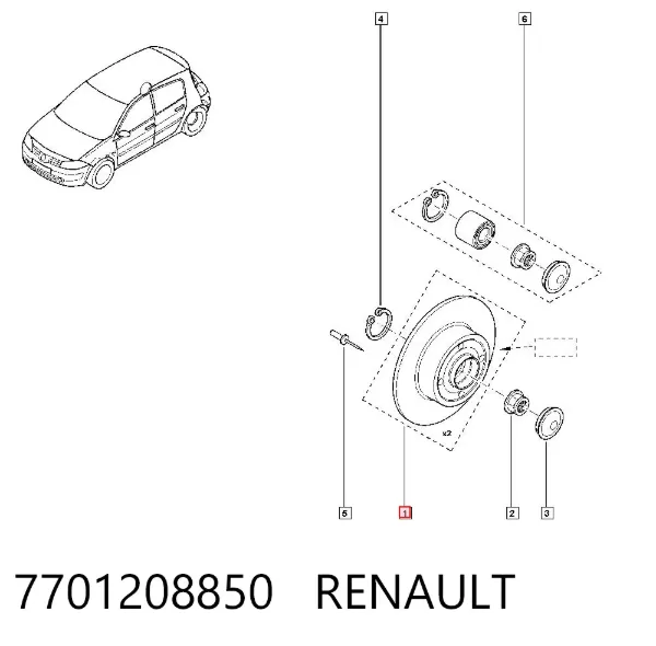 Гальмівні диски 7701208850 Renault (RVI)