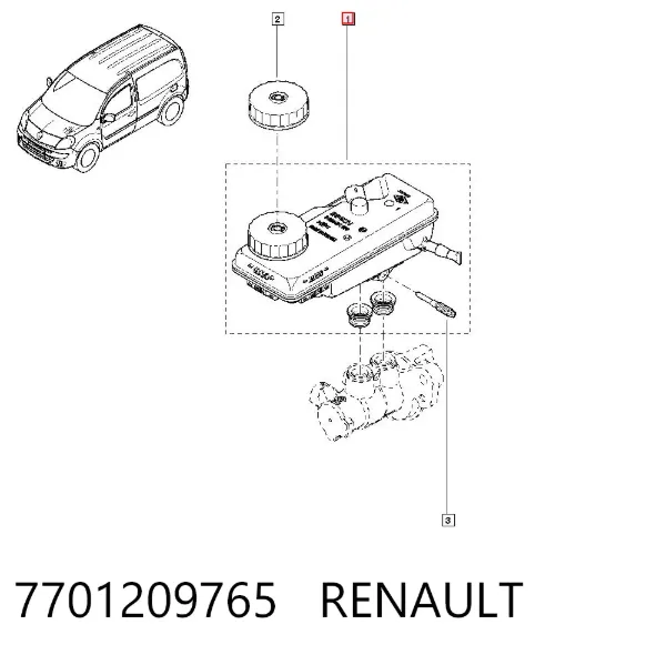 Бачок гальмівний 7701209765 Renault (RVI)
