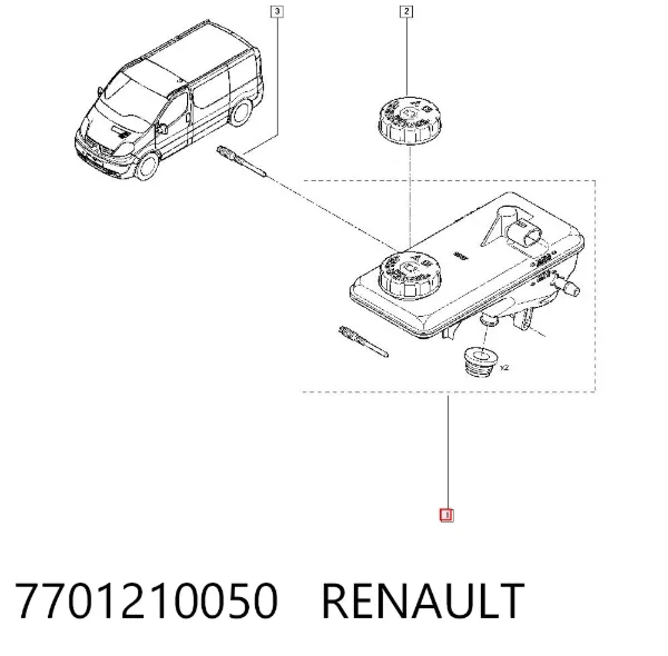 Бачок гальмівний 7701210050 Renault (RVI)