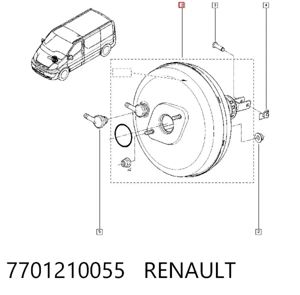 Підсилювач гальм 7701210055 Renault (RVI)