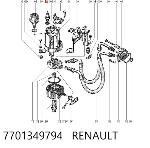 Датчик тиску масла 7701349794 Renault (RVI)