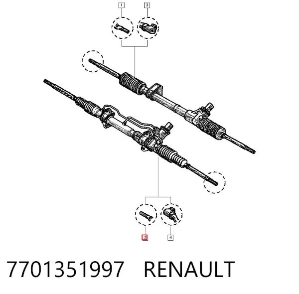Рульова рейка 7701351997 Renault (RVI)