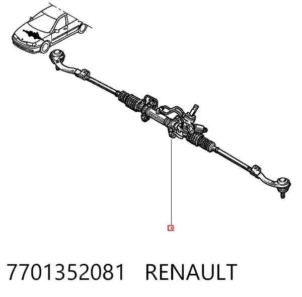 Рульова рейка 7701352081 Renault (RVI)