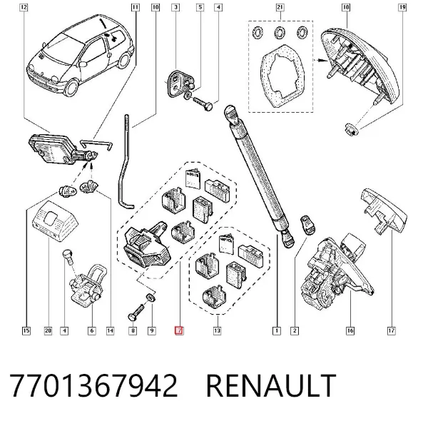 Замок багажника Renault 19 II