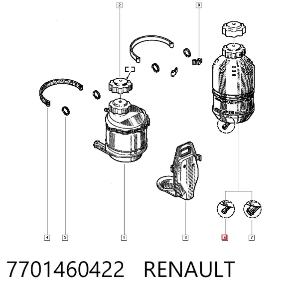 Бачок системи охолодження 7701460422 Renault (RVI)