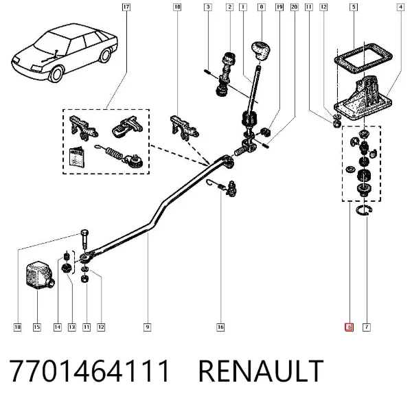 Ремкомплект куліси 7701464111 Renault (RVI)