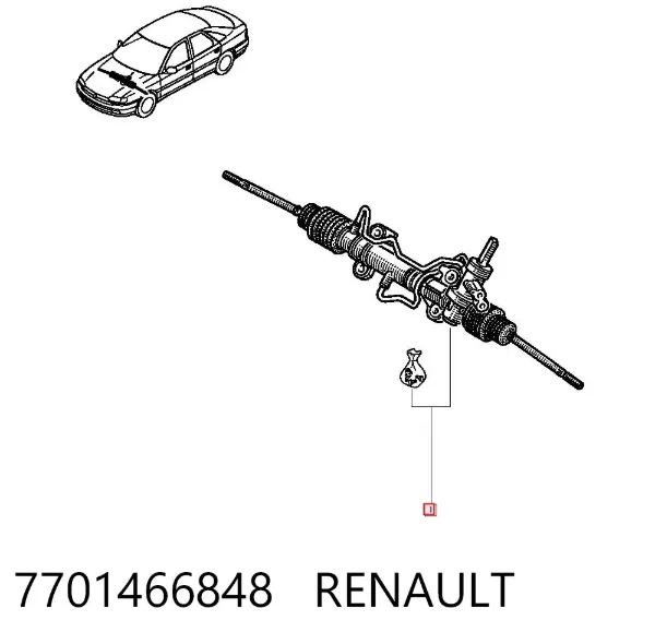 Рульова рейка 7701466848 Renault (RVI)