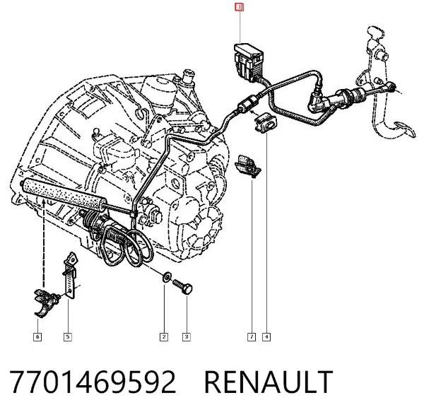 Головний циліндр зчеплення 7701469592 Renault (RVI)