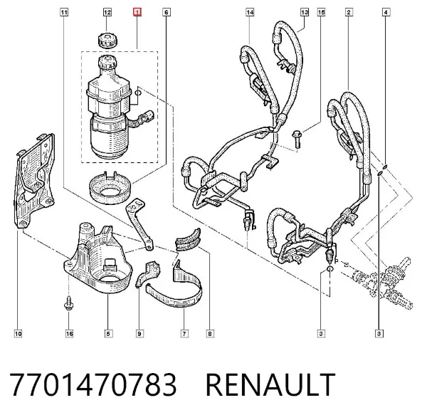 Насос ГУР 7701470783 Renault (RVI)