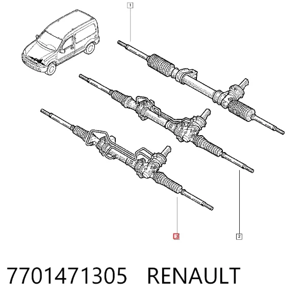 Рульова рейка 7701471305 Renault (RVI)