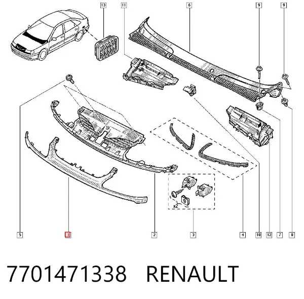 Накладка фар, нижня 603606R Polcar