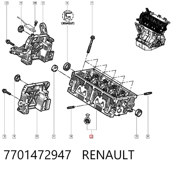 ГБЦ 7701472947 Renault (RVI)