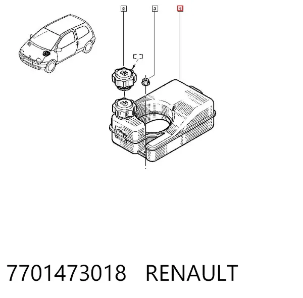 Бачок системи охолодження 7701473018 Renault (RVI)