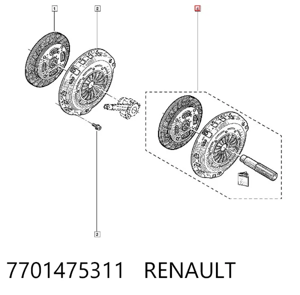 Зчеплення 7701475311 Renault (RVI)