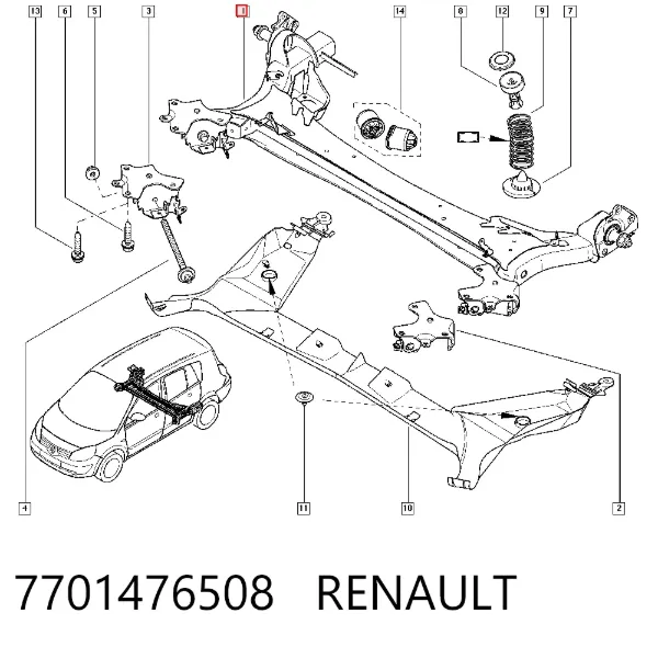 Балка задня Renault Megane II