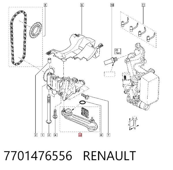 Маслоприймач 7701476556 Renault (RVI)