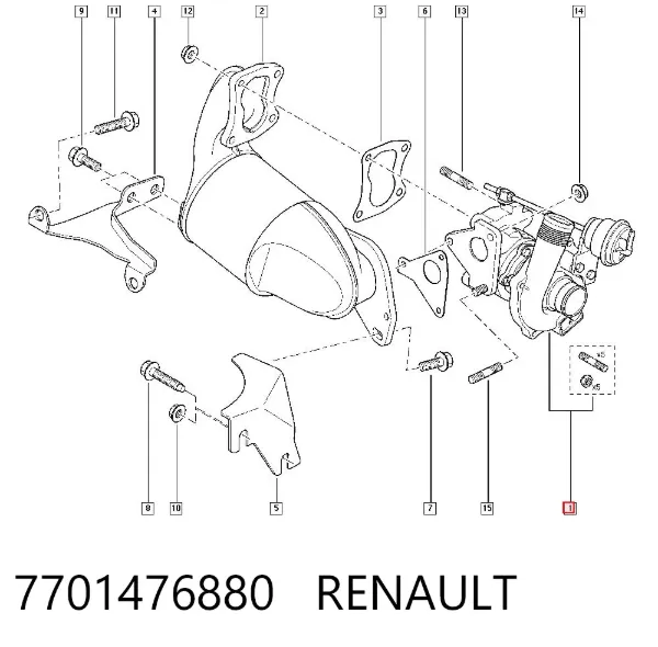 Турбіна 7701476880 Renault (RVI)