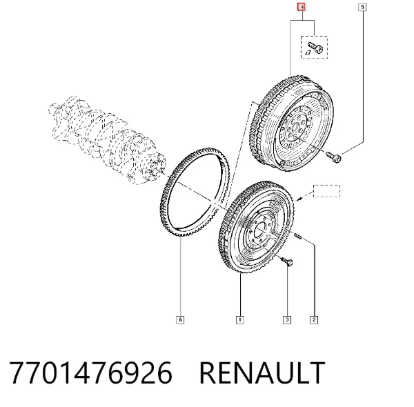 Маховик 7701476926 Renault (RVI)