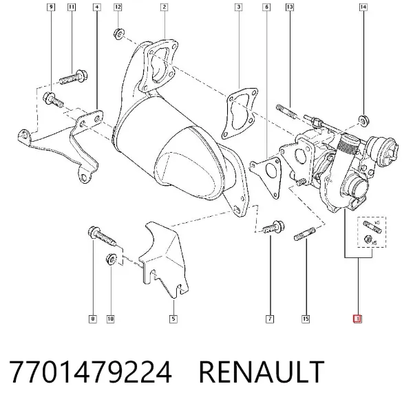 Турбіна 7701479224 Renault (RVI)