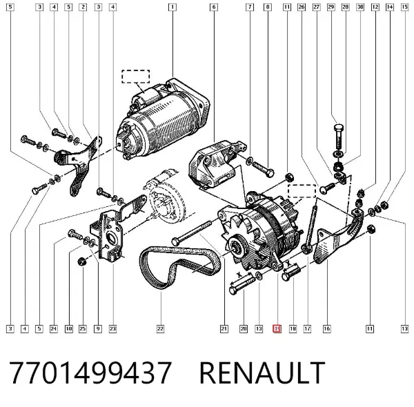 Генератор 7701499437 Renault (RVI)
