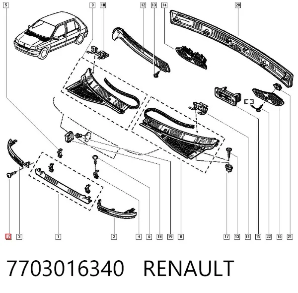 Лобове скло 7703016340 Renault (RVI)