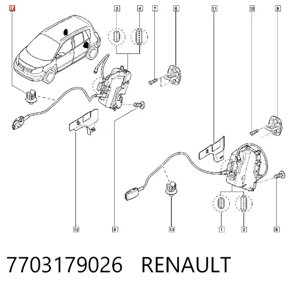 Кліпса кріплення паливного шлангу 7703179026 Renault (RVI)