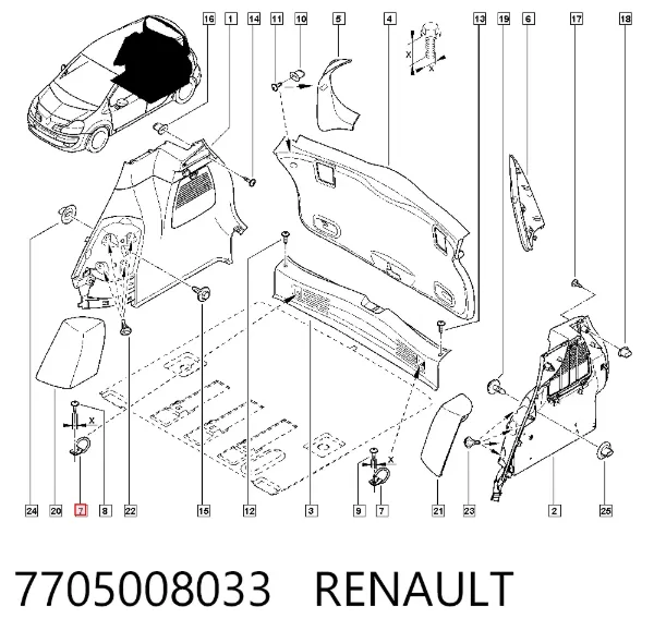 Петля кріплення вантажу 7705008033 Renault (RVI)