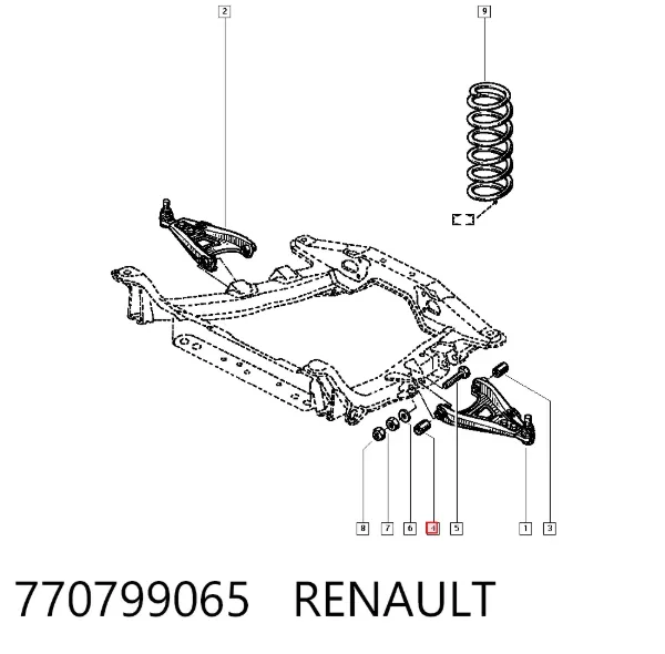 Сайлентблок переднього важеля 770799065 Renault (RVI)