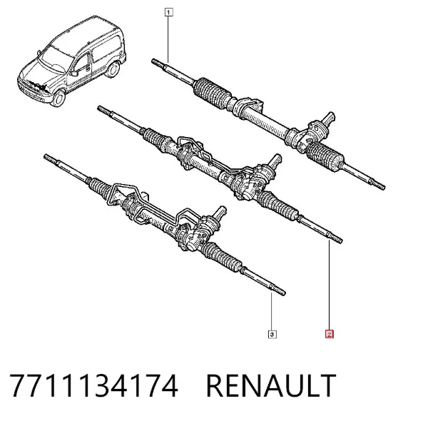 Рульова рейка 7711134174 Renault (RVI)