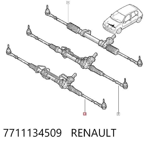 Рульова рейка 7711134509 Renault (RVI)