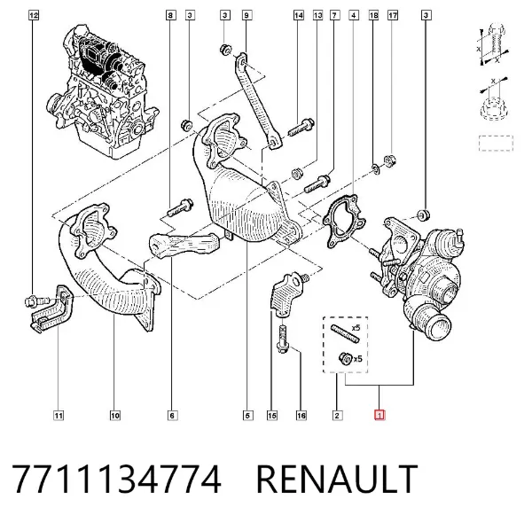 Турбіна 7711134774 Renault (RVI)