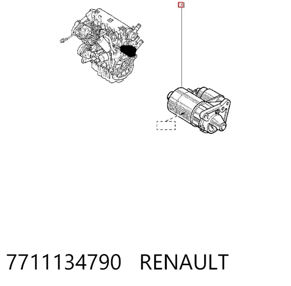 Стартер 7711134790 Renault (RVI)