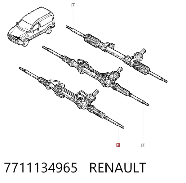 Рульова рейка 7711134965 Renault (RVI)