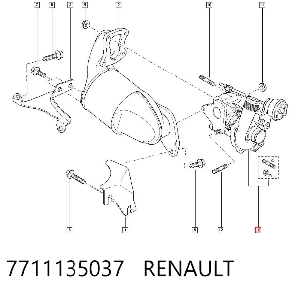 Турбіна 7711135037 Renault (RVI)